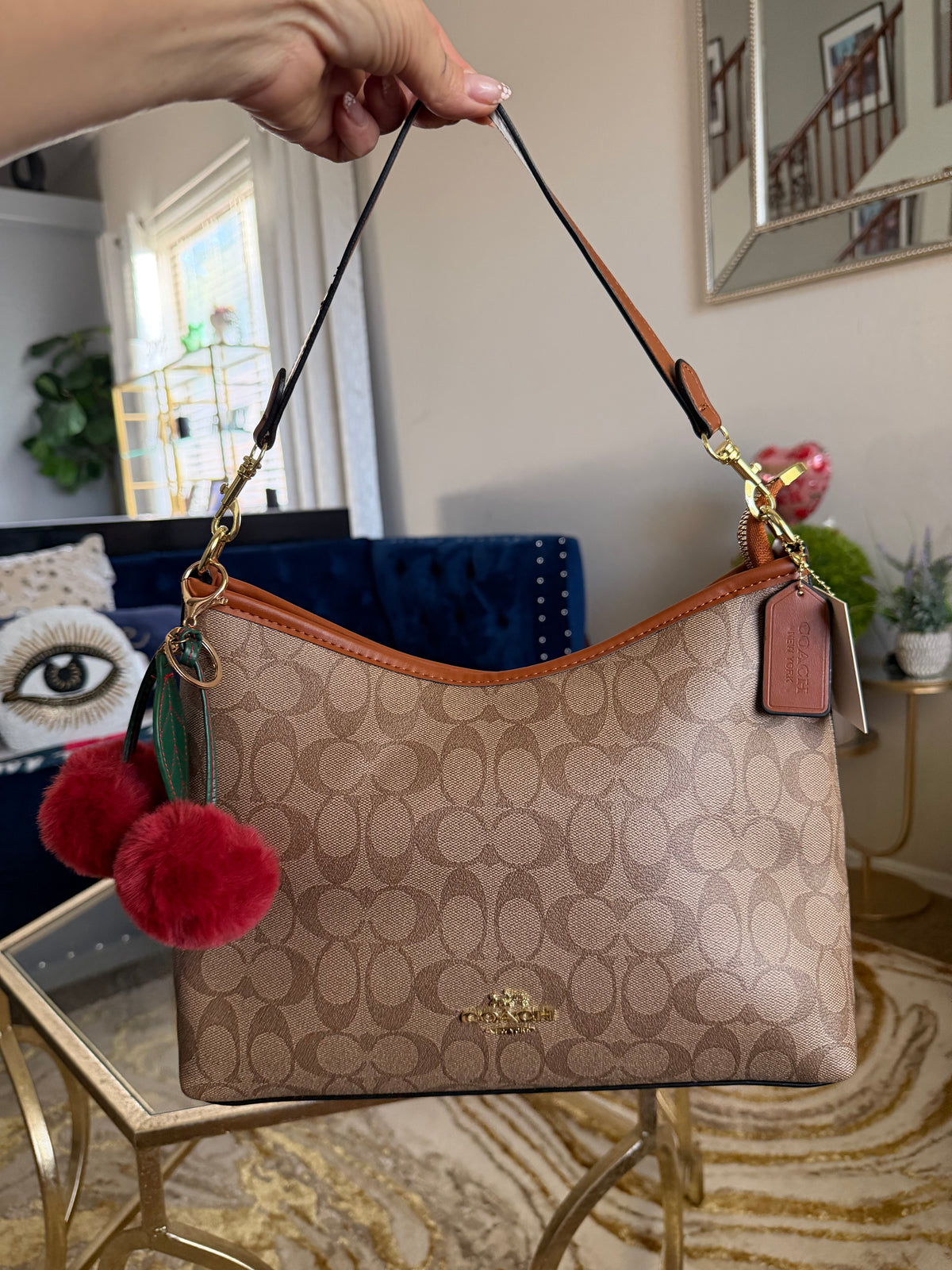 Cherry Charm Crossbody Purse – Inspired Designer Style Cute Trendy Handbag
