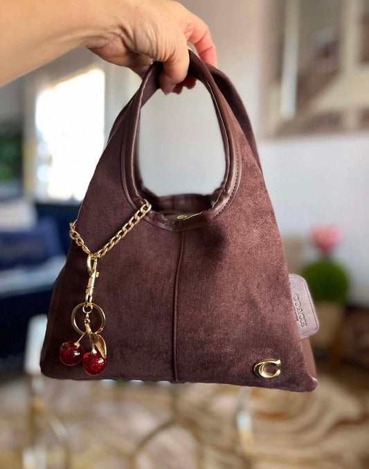 Inspired Coach brown suede purse